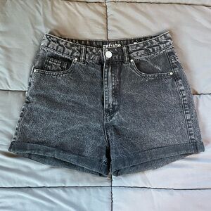 Refuge Denim Black Shorts